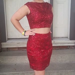 Two piece homecoming dress